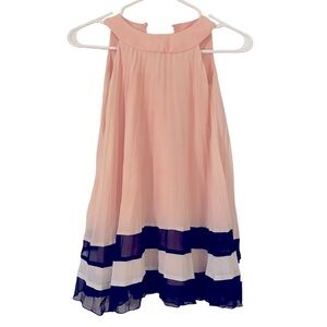 Rare Editions Pink & Blue Sleeveless Dress Girls Sz 5